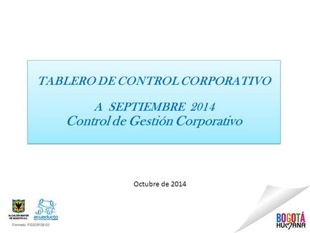 TABLERO DE CONTROL CORPORATIVO Control de Gestión Corporativo