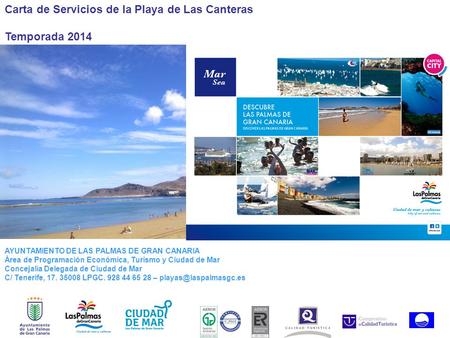 Carta de Servicios de la Playa de Las Canteras Temporada 2014