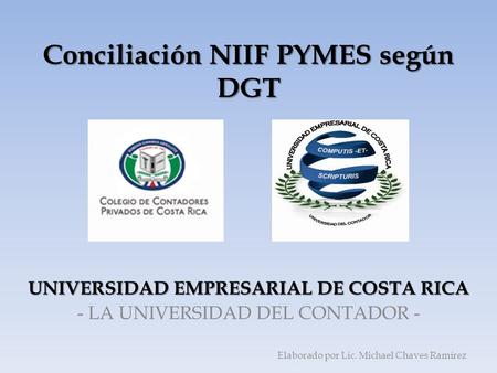 Conciliación NIIF PYMES según DGT