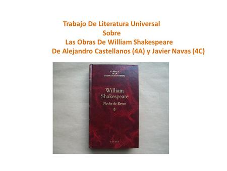 Las Obras De William Shakespeare