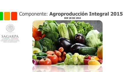 Componente: Agroproducción Integral 2015