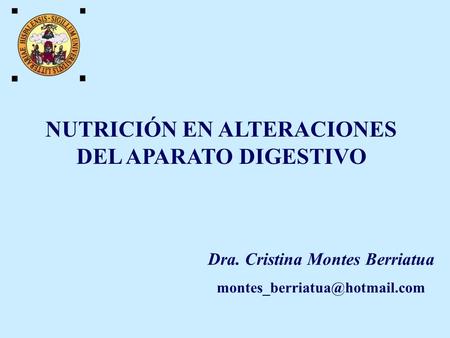 NUTRICIÓN EN ALTERACIONES DEL APARATO DIGESTIVO