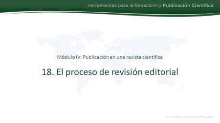 18. El proceso de revisión editorial