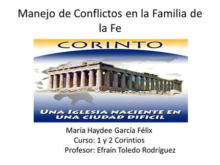 Manejo de Conflictos en la Familia de la Fe