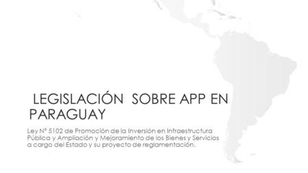 Legislación SOBRE app en Paraguay