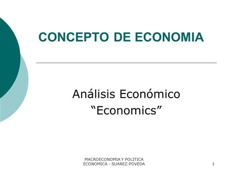 Análisis Económico “Economics”