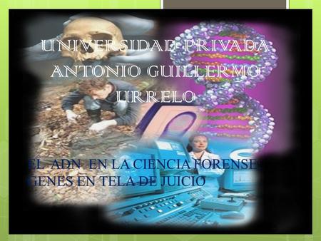 UNIVERSIDAD PRIVADA ANTONIO GUILLERMO URRELO EL ADN EN LA CIENCIA FORENSE: GENES EN TELA DE JUICIO.