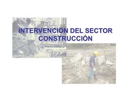 INTERVENCION DEL SECTOR CONSTRUCCIÓN. Orientar a las empresas para intervención de los factores de Riesgos en el sector construcción (Riesgo potencial.