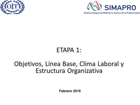 Objetivos, Línea Base, Clima Laboral y Estructura Organizativa
