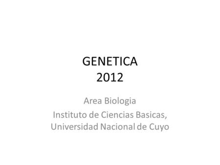 Instituto de Ciencias Basicas, Universidad Nacional de Cuyo