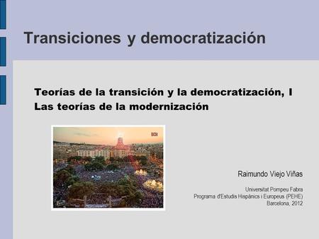 Transiciones y democratización