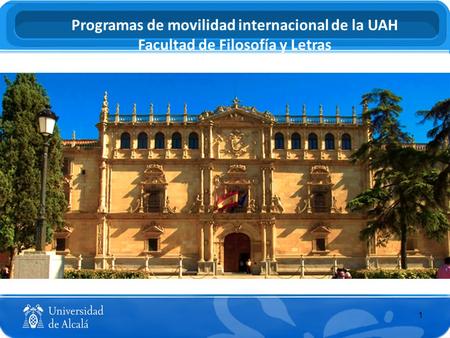 Programas de movilidad internacional de la UAH