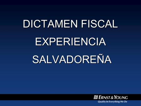 DICTAMEN FISCAL EXPERIENCIA SALVADOREÑA.