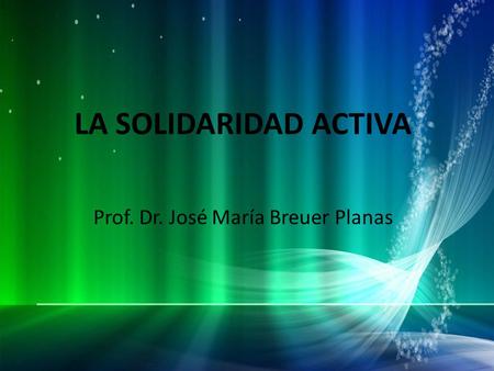 Prof. Dr. José María Breuer Planas