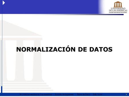 NORMALIZACIÓN DE DATOS