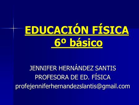 EDUCACIÓN FÍSICA 6º básico