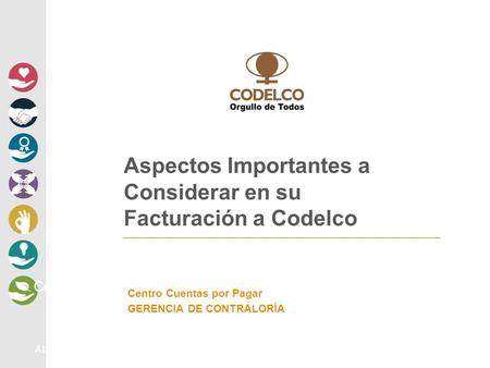 Aspectos Importantes a Considerar en su Facturación a Codelco