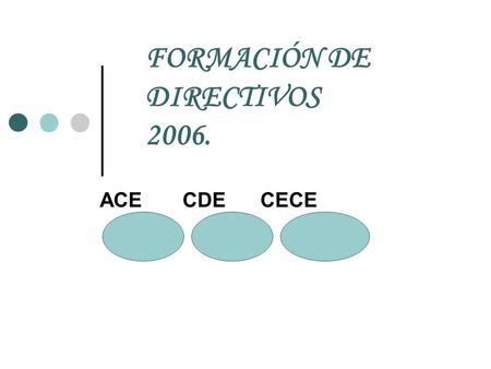 FORMACIÓN DE DIRECTIVOS 2006.