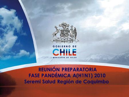 REUNIÓN PREPARATORIA FASE PANDÉMICA A(H1N1) 2010 Seremi Salud Región de Coquimbo.