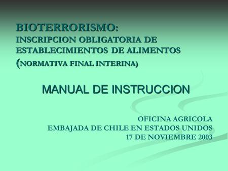 MANUAL DE INSTRUCCION OFICINA AGRICOLA