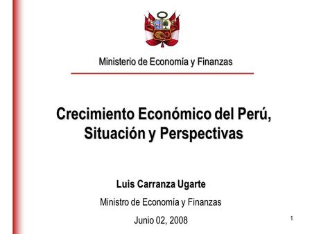 Crecimiento Económico del Perú, Situación y Perspectivas