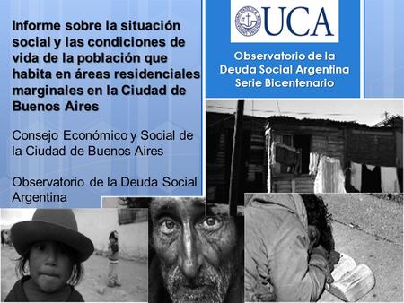 Observatorio de la Deuda Social Argentina Serie Bicentenario