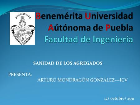 Benemérita Universidad Aútónoma de Puebla Facultad de Ingeniería