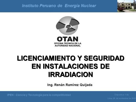 Licenciamiento y seguridad en instalaciones de irradiacion