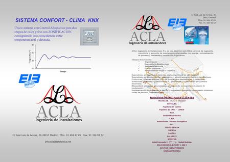 SISTEMA CONFORT - CLIMA KNX Único sistema con Control Adaptativo para dos etapas de calor y frío con ZONIFICACION consiguiendo.