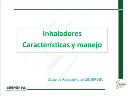 Inhaladores Características y manejo