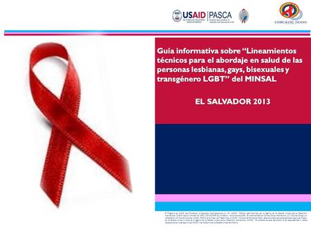El Programa de USAID para Fortalecer la Respuesta Centroamericana al VIH (USAID | PASCA) está financiado por la Agencia de los Estados Unidos para el Desarrollo.