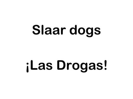 Slaar dogs ¡Las Drogas!.