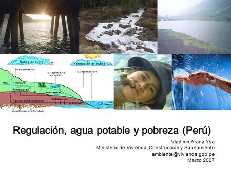 Caratula Regulación, agua potable y pobreza (Perú) Vladimir Arana Ysa