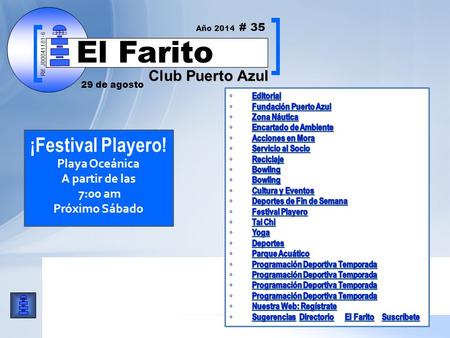 El Farito ¡Festival Playero! Club Puerto Azul Playa Oceánica