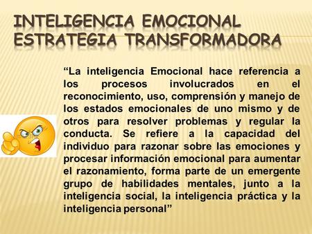 Inteligencia Emocional Estrategia Transformadora