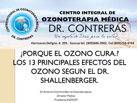 Dr. Antonio Contreras Berroa Ozonoterapeuta..
