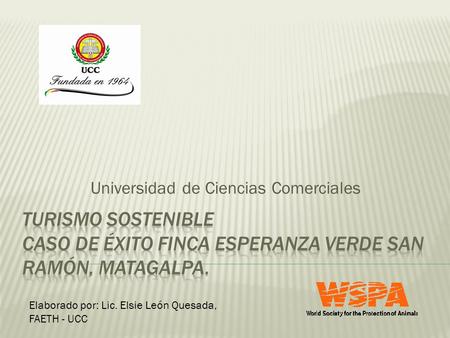 Universidad de Ciencias Comerciales Elaborado por: Lic. Elsie León Quesada, FAETH - UCC.