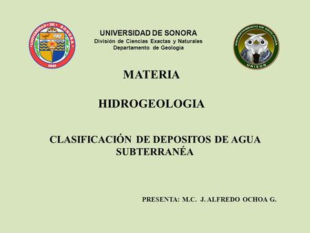 MATERIA HIDROGEOLOGIA