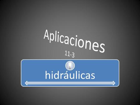 Aplicaciones 11-3 hidráulicas.