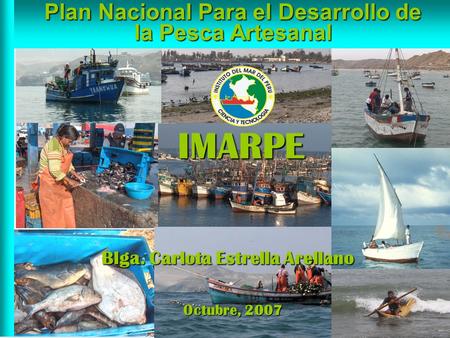 IMARPE Plan Nacional Para el Desarrollo de la Pesca Artesanal