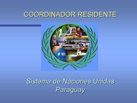 COORDINADOR RESIDENTE Sistema de Naciones Unidas Paraguay.