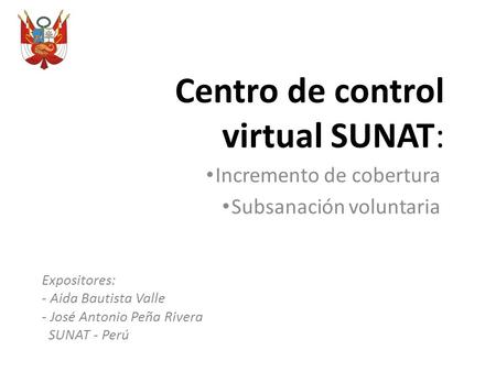 Centro de control virtual SUNAT:
