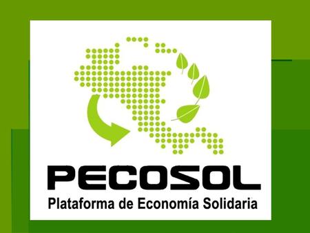 PECOSOL CENTROAMERICA Estructura  Asamblea General integrada por los Capitulos Nacionales - Facilitadores Nacionales - Organizaciones  Consorcio -