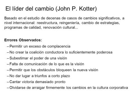 El líder del cambio (John P. Kotter)