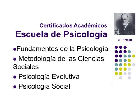 Certificados Académicos Escuela de Psicología