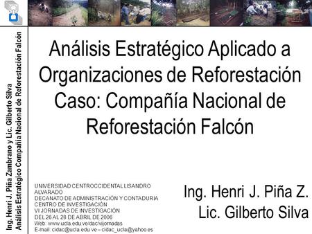 Análisis Estratégico Aplicado a Organizaciones de Reforestación