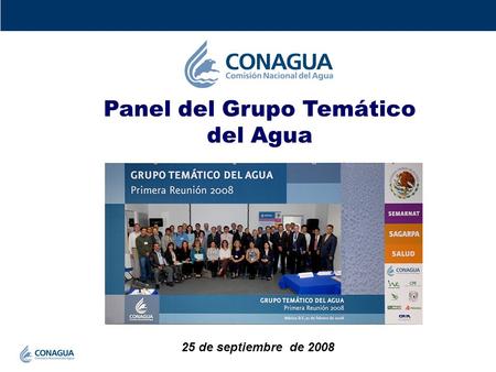 Panel del Grupo Temático del Agua 25 de septiembre de 2008.
