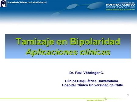 Tamizaje en Bipolaridad Aplicaciones clínicas