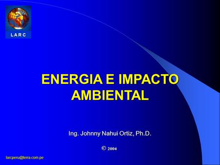 ENERGIA E IMPACTO AMBIENTAL