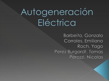 Autogeneración Eléctrica
